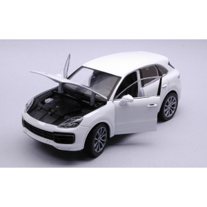 PORSCHE CAYENNE TURBO 2019 WHITE 1:24 Welly Auto Stradali Modellino