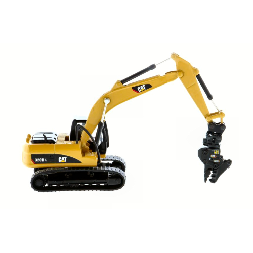 CAT 320D L HYDRAULIC EXCAVATOR W/MULTIPLE WORK TOOLS 1:87 Diecast Master Mezzi Industriali Modellino