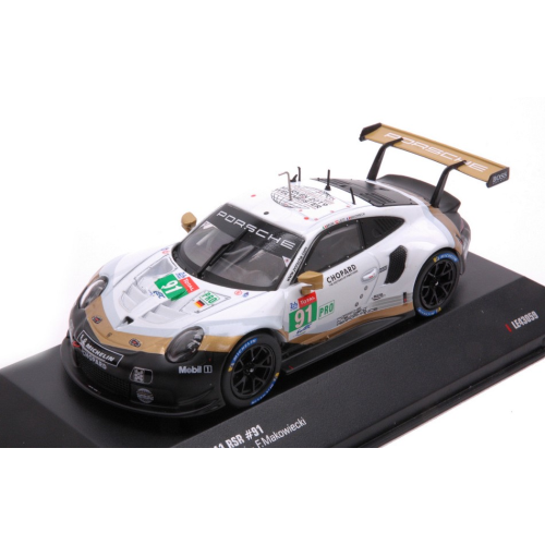 PORSCHE 911 RSR N.91 LE MANS 2019 LIETZ-BRUNI-MAKOWIECKI 1:43 Ixo Model Auto Competizione Modellino
