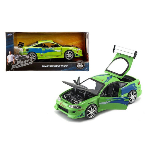 BRIAN'S MITSUBISHI ECLIPSE 1995 "FAST & FURIOUS" 1:24 Jada Toys Movie Modellino