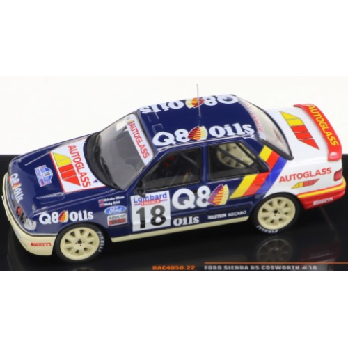 FORD SIERRA RS COSWORTH N.18 RALLY RAC LOMBARD 1991 WILSON/GRIST 1:43 Ixo Model Auto Rally Modellino