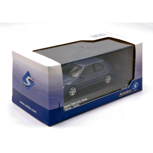 PEUGEOT 306 S16 1994 BLUE METALLIC 1:43 Solido Auto Stradali Modellino
