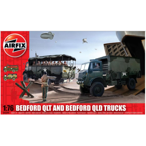 BEDFORD QLD/QLT TRUCKS KIT 1:76 Airfix Kit Mezzi Militari Modellino