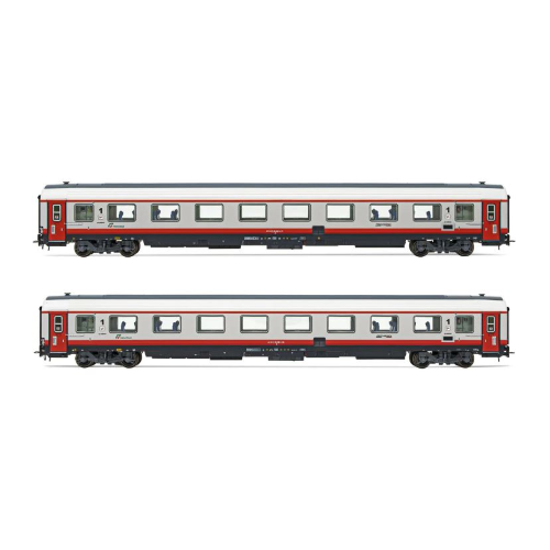 FS 2-UNITS GRAN CONFORT 1st CLASS FRECCIA EP.VI 1:87 Rivarossi Treni Modellino