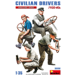 CIVILIANS DRIVERS 1930-40s KIT 1:35 Miniart Kit Diorami Die Cast Modellino