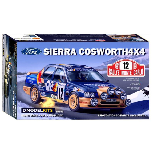 FORD SIERRA COSWORTH 4x4 MONTECARLO 1991 N.12 FIORIO-PIROLLO +  N.15 KIT 1:24 D MODEL KITS Kit Auto Modellino