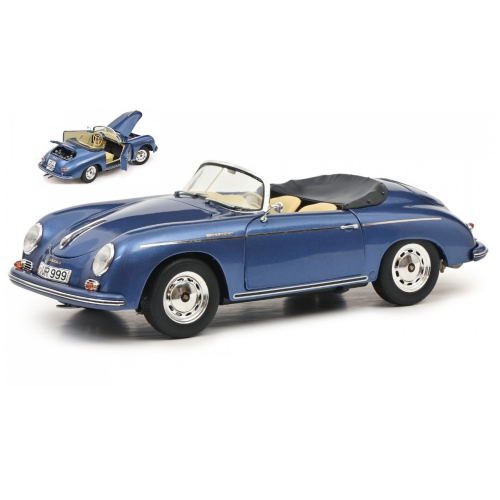 PORSCHE 356 SPEEDSTER1952 BLUE 1:18 Schuco Auto Stradali Modellino
