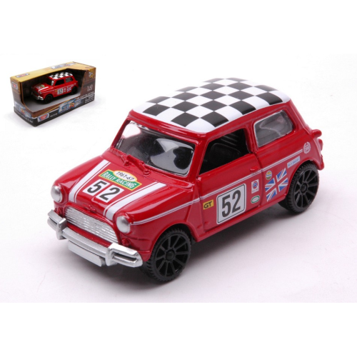 MORRIS MINI COOPER N.52 1965 GT RACING RED 1:43 MotorMax Auto Competizione Modellino