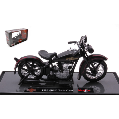 HARLEY DAVIDSON JDH TWIN CAM 1928 BLACK 1:18 Maisto Moto Modellino