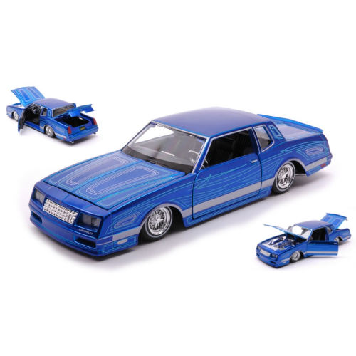 CHEVROLET MONTE CARLO LOWRIDER 1986 BLUE 1:24 Maisto Tuning Modellino