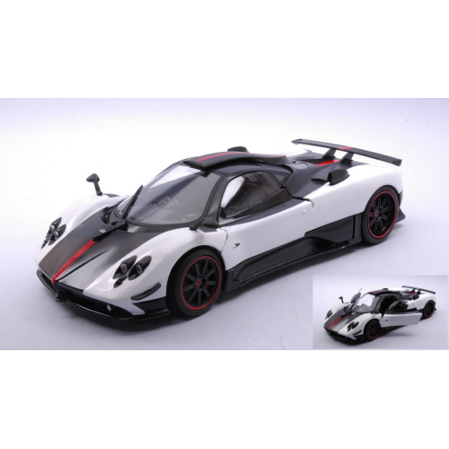 PAGANI ZONDA CINQUE 2009 WHITE/CARBON 1:18 MotorMax Auto Stradali Modellino