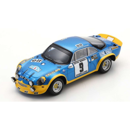 ALPINE A110 N.9 VAINQUEUR CRITERIUM DES CEVENNES 1972 THERIER-CALLEWAERT 1:43 Spark Model Auto Competizione Modellino