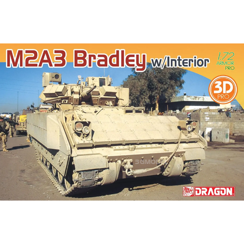 M2A3 BRADLEY W/INTERIOR KIT 1:72 Dragon Kit Mezzi Militari Modellino