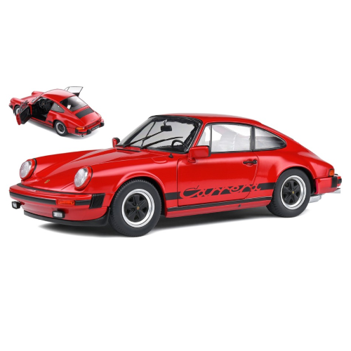 PORSCHE 911 3.0 CARRERA 1977 RED 1:18 Solido Auto Stradali Modellino