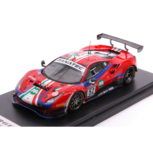 FERRARI 488 GT3 N.52 2nd.24H SPA 2021 MACH./WART./BERT./ROVERA 1:43 Looksmart Auto Competizione Modellino
