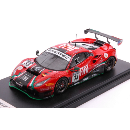 FERRARI 488 GT3 N.33 24H SPA 2021 HITES/CRESTANI/PEREL 1:43 Looksmart Auto Competizione Modellino