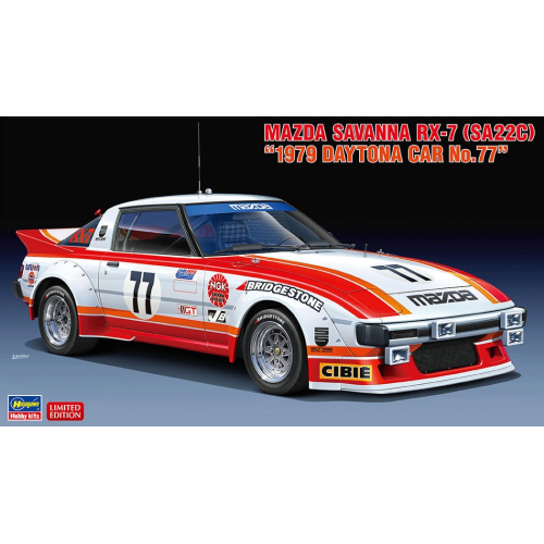 MAZDA SAVANNA RX-7 A22C 1979 DAYTONA N.77 KIT 1:24 Hasegawa Kit Auto Modellino