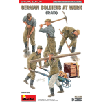 GERMAN SOLDIERS AT WORK KIT 1:35 Miniart Kit Figure Militari Die Cast Modellino