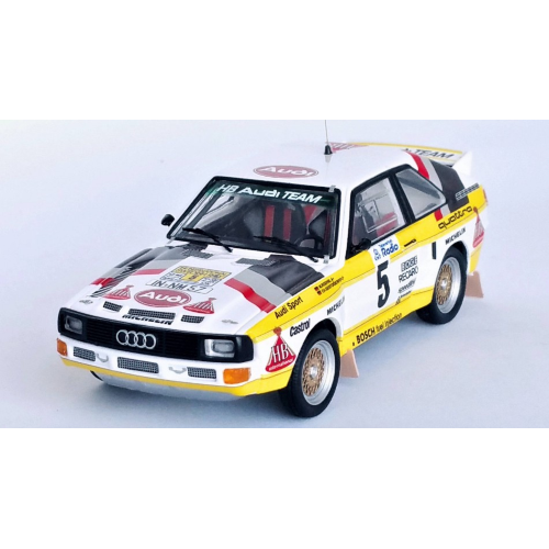 AUDI SPORT QUATTRO N.5 SWEDISH RALLY 1985 ROHRL/GEISTDORFER 1:43 Trofeu Auto Rally Modellino