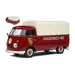 VOLKSWAGEN T1 PICK UP PORSCHE SERVICE 1950 RED 1:18 Solido Camion Die Cast Modellino