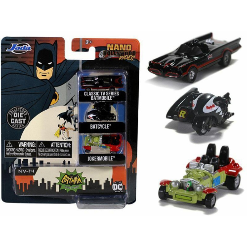 BATMAN B 3 PACK NANO CARS Cm 3 Jada Toys Movie Modellino