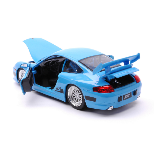 BRIAN'S PORSCHE 996 GT3 RS "FAST & FURIOUS" BLUE 1:24 Jada Toys Movie Modellino