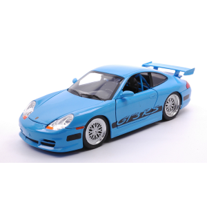 BRIAN'S PORSCHE 996 GT3 RS "FAST & FURIOUS" BLUE 1:24 Jada Toys Movie Modellino