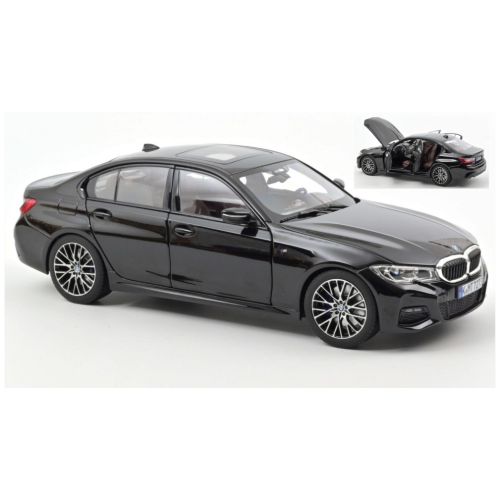 BMW 330i 2019 BLACK METALLIC 1:18 Norev Auto Stradali Modellino
