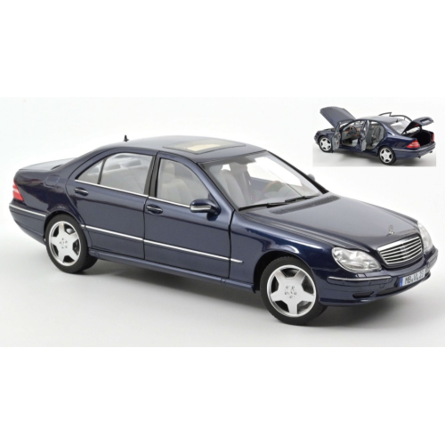 MERCEDES S55 AMG 2000 BLUE METALLIC 1:18 Norev Auto Stradali Modellino