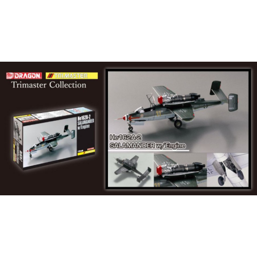 HE162A-2 SALAMANDER W/ENGINE KIT 1:48 Dragon Kit Aerei Modellino