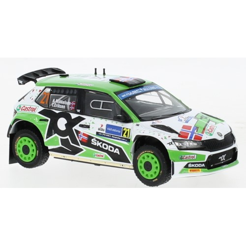 SKODA FABIA RALLY2 EVO N.21 RALLY ESTLAND 2022 MIKKELSEN/ERIKSEN 1:43 Ixo Model Auto Rally Modellino