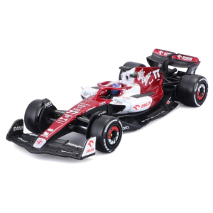 ALFA ROMEO F1 C42 N.77 VALTTERI BOTTAS 2022 SIGNATURE WITH HELMET 1:43 Burago Formula 1 Modellino
