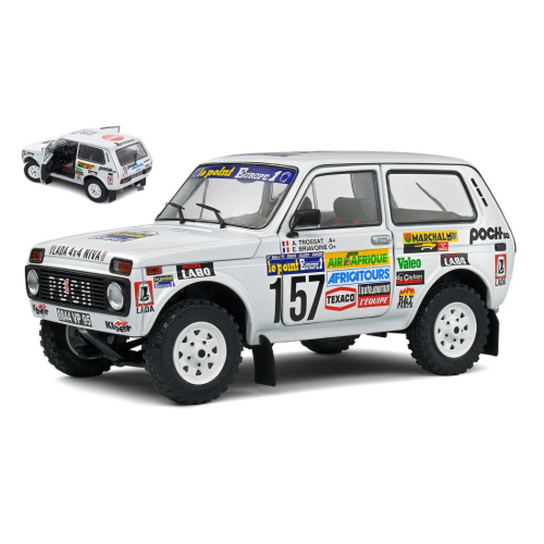 LADA NIVA N.157 PARIS DAKAR 1983 TROSSAT/BRIAVOINE 1:18 Solido Auto Competizione Modellino