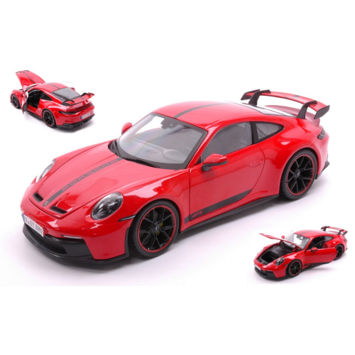 PORSCHE 911 GT3 COUPE 2022 RED 1:18 Maisto Auto Stradali Modellino