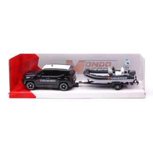 JEEP RENEGADE CARABINIERI + GOMMONE 1:43 Mondo Motors Forze dell'Ordine Modellino