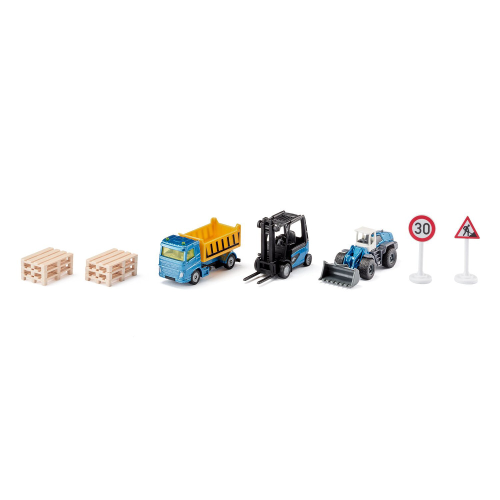 MEZZI CANTIERE PLAYSET mm 296x110x48 Siku Mezzi Industriali Modellino