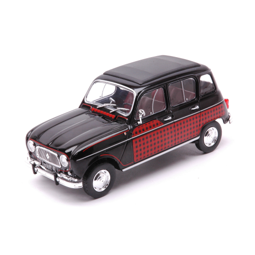 RENAULT 4L PARISIENNE 1954 BLACK/DECORATED 1:24 Whitebox Auto Stradali Modellino