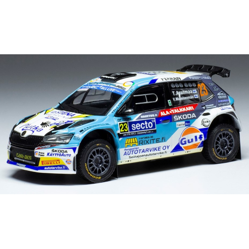 SKODA FABIA RALLY2 EVO N.23 RALLY FINLAND 2022 ASUNMAA/MANNISENMAKI 1:43 Ixo Model Auto Rally Modellino