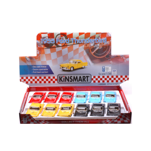 FORD THUNDERBIRD 1955 cm 12 (1 Modellino a Scelta) Kinsmart Modellismo Giocattolo Modellino