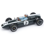 COOPER T53 N.2 4th GREATED BRITAIN GP 1960 BRUCE MC LAREN WITH PILOTE 1:43 Brumm Formula 1 Die Cast Modellino