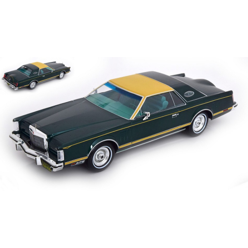 LINCOLN CONTINENTAL MARK V 1978 METALLIC DARK GREEN 1:18 ModelCarGroup Auto Stradali Modellino