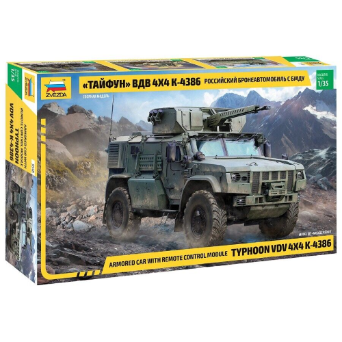 K-4386 TYPHOON RUSSIAN ARMOURED 4x4 CAR WITH REMOTE CONTROL MOD KIT 1:35 Zvezda Kit Mezzi Militari Modellino