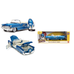 CADILLAC ELDORADO WITH BLUE FIGURE "M&M'S" 1956 BLUE 1:24 Jada Toys Movie Die Cast Modellino