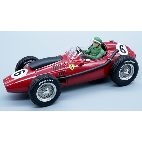 FERRARI DINO 246 F1 N.6 MAROCCO GP 1958 M.HAWTHORN WITH DRIVER 1:18 Tecnomodel Formula 1 Modellino