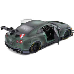NISSAN GT-R (R35) LIBERTY WALK BODY KIT 2.0 2022 ARMY FIGHTER 1:18 Solido Auto Stradali Modellino
