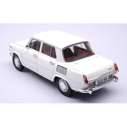 SKODA 100 MB 1968 WHITE 1:24 Whitebox Auto Stradali Modellino