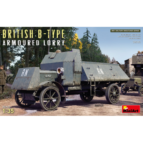 BRITISH B-TYPE ARMOURED LORRY KIT 1:35 Miniart Kit Mezzi Militari Modellino