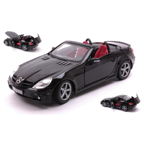 MERCEDES BENZ SLK55 AMG 2002 BLACK 1:18 MotorMax Auto Stradali Modellino