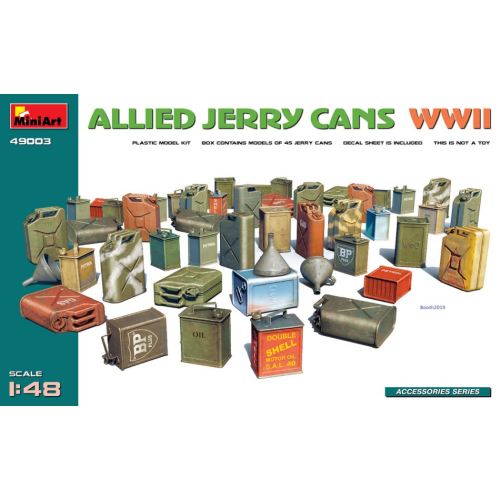 ALLIED JERRY CANS WW2 KIT 1:48 Miniart Kit Diorami Die Cast Modellino