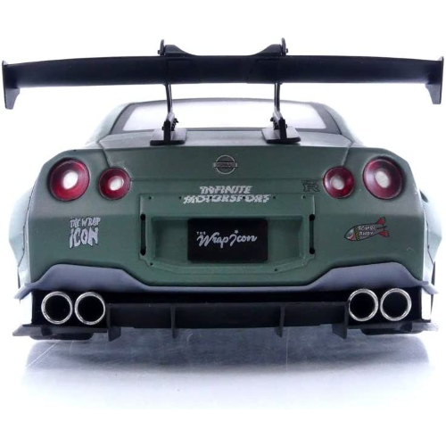 NISSAN GT-R (R35) LIBERTY WALK BODY KIT 2.0 2022 ARMY FIGHTER 1:18 Solido Auto Stradali Modellino